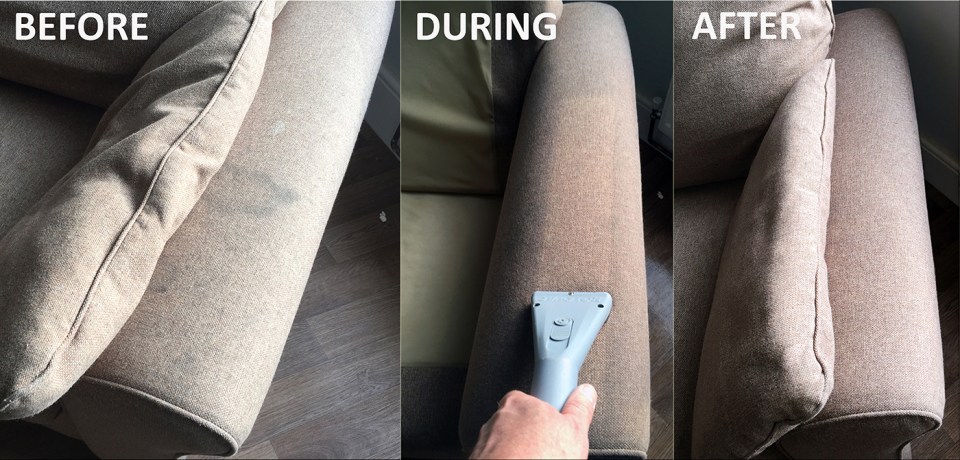Upholstery before during after