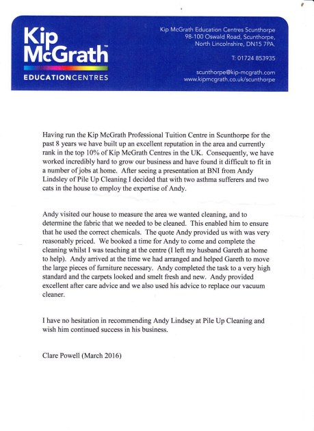 Testimonial Kip McGrath