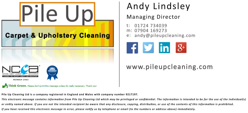 Pile Up Cleaning Contact Details